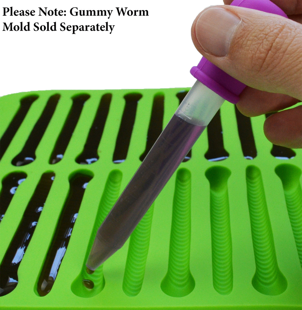 Worm Silicone Mold With Dropper