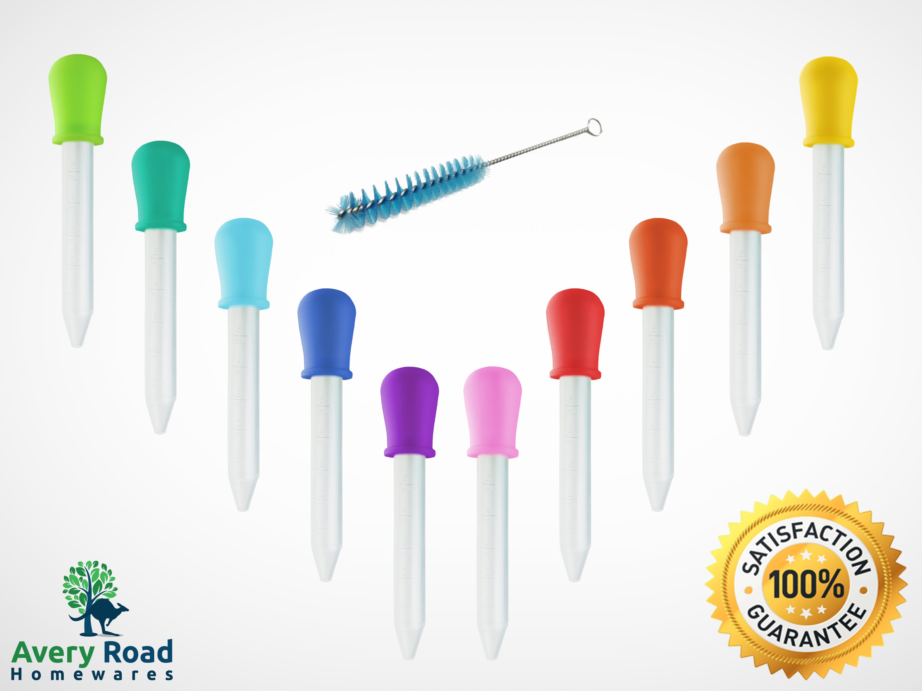 10 Pack Liquid DROPPER - FDA Approved Silicone and Plastic DROPPERS - 5 ML Pipettes Essential for Candy Molds Gelatin Maker & Gummy Bear Mold - Oils Science and Crafts
