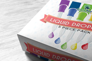 New Liquid DROPPER - 5 x FDA Approved Silicone and Plastic DROPPERS
