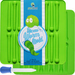PREMIUM 2 PACK Gummy WORMS Mold Silicone – BONUS DROPPER